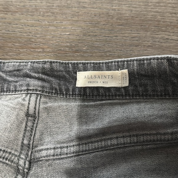 Allsaints| Men's washed Black Denim Shorts | Size 32 - Picture 4 of 10